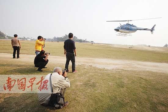 直升机银滩试飞。南国早报记者 苏华 摄