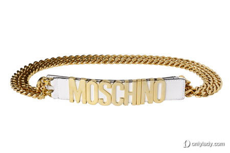 Moschino 30周年限量系列Belt - white