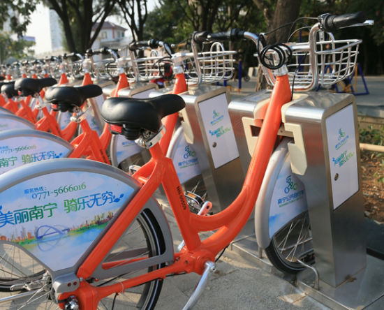 公共自行车将于近期会安放到各个站点。南国早报记者 邹财麟 摄