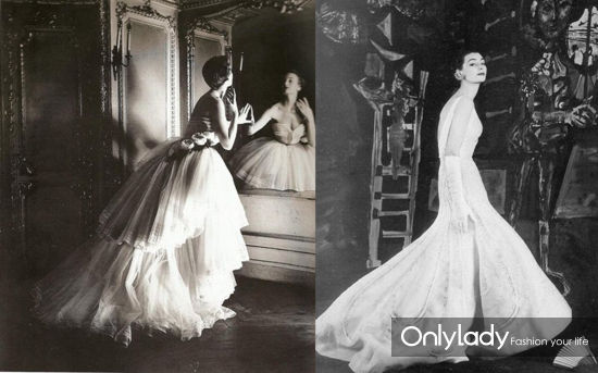 1950年的Christian Dior晚礼服、1953年Christian Dior礼服