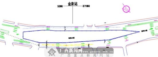 南宁地铁2号线金象站围挡封闭施工示意图。图片来源：广西新闻网